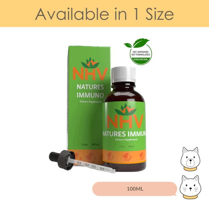 NHV Natures Immuno Dietary Supplement for Dogs & Cats 100ml