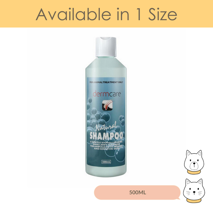 Dermcare Natural Hypoallergenic Shampoo for Cats & Dogs 500ml