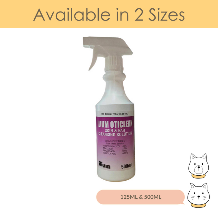 Ilium Oticlean Skin & Ear Cleaning Solution for Cats & Dogs