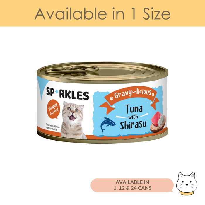 Sparkles Gravylicious Tuna & Shirasu Wet Cat Food 80g