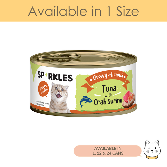 Sparkles Gravylicious Tuna & Crab Surimi Wet Cat Food 80g