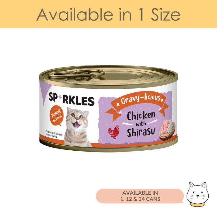 Sparkles Gravylicious Chicken & Shirasu Wet Cat Food 80g