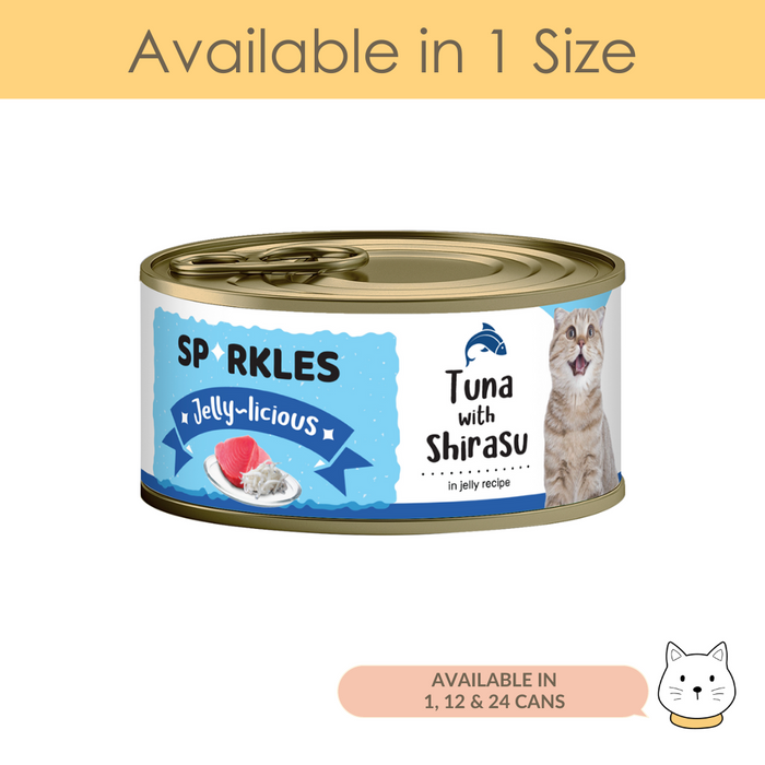 Sparkles Jellylicious Tuna & Shirasu Wet Cat Food 80g