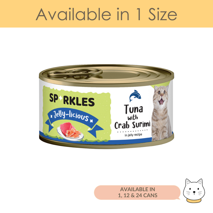 Sparkles Jellylicious Tuna & Crab Surimi Wet Cat Food 80g