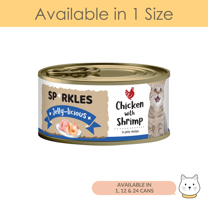 Sparkles Jellylicious Chicken & Shrimp Wet Cat Food 80g