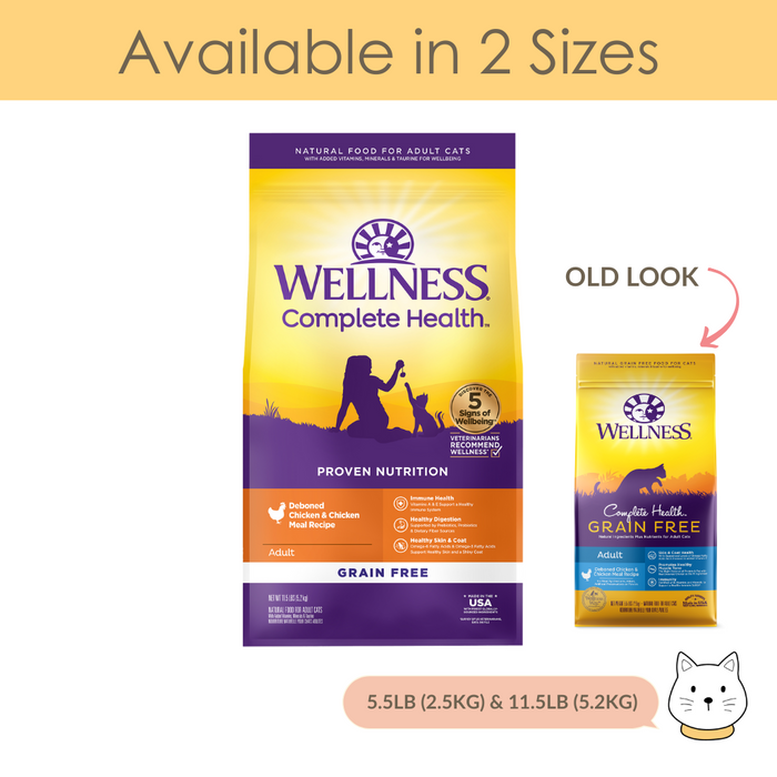 Wellness Complete Health Grain Free Deboned Chicken & Chicken Meal Dry Cat Food