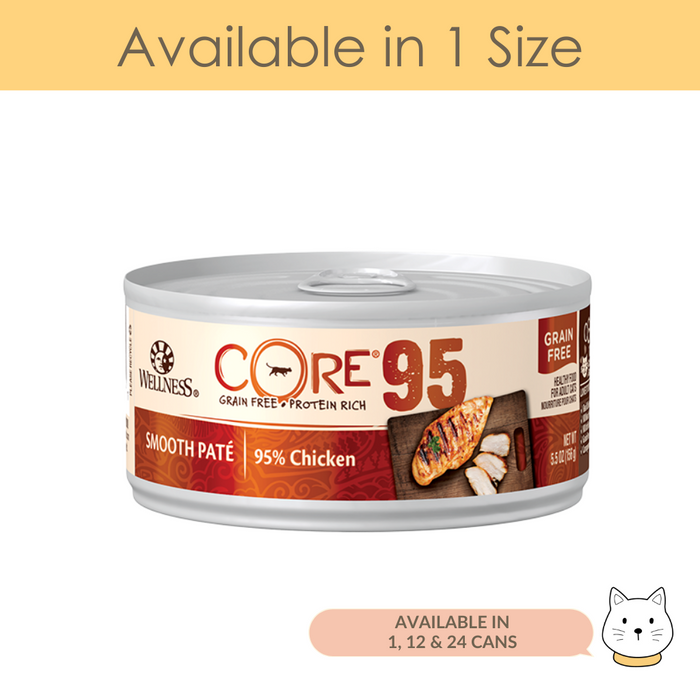 Wellness Core 95% Chicken Wet Cat Food 5.5oz (156g)