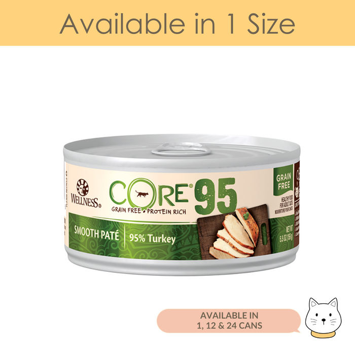 Wellness Core 95% Turkey Wet Cat Food 5.5oz (156g)