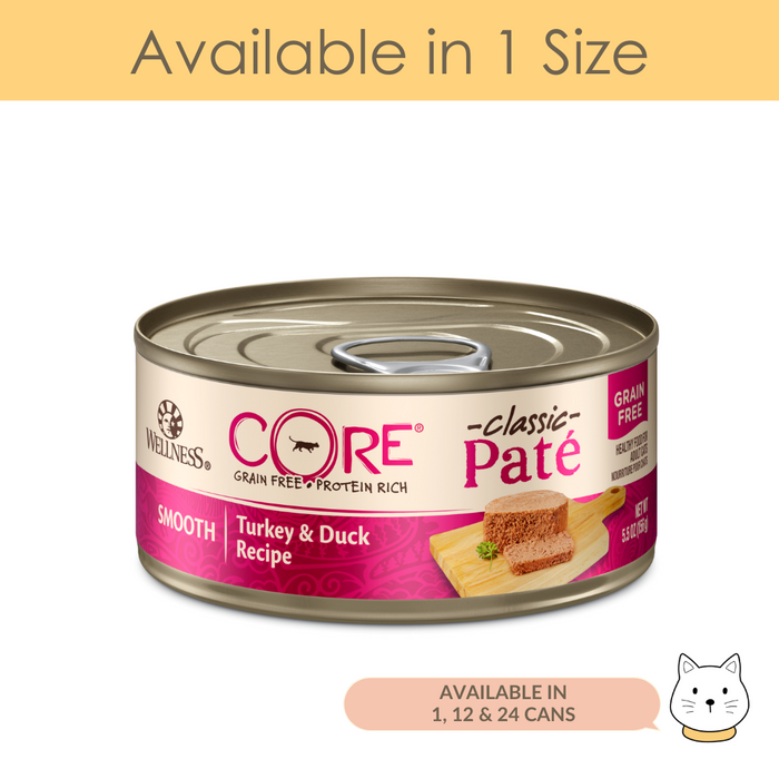 Wellness Core Classic Pate Turkey & Duck Wet Cat Food 5.5oz (156g)