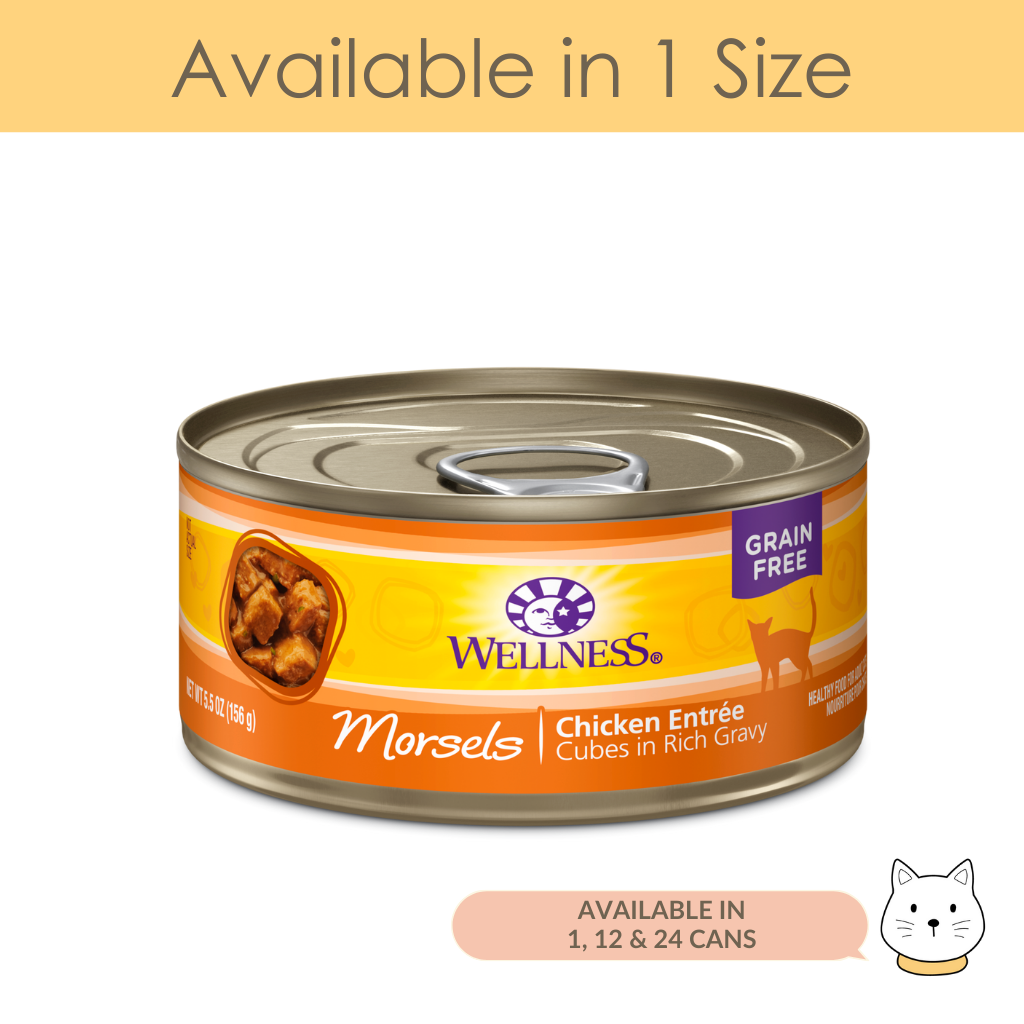 Wellness Complete Health Morsels Chicken Entrée Wet Cat Food 5.5oz (15 ...