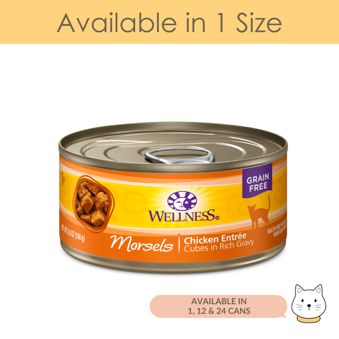 Wellness Complete Health Morsels Chicken Entrée Wet Cat Food 5.5oz (156g)