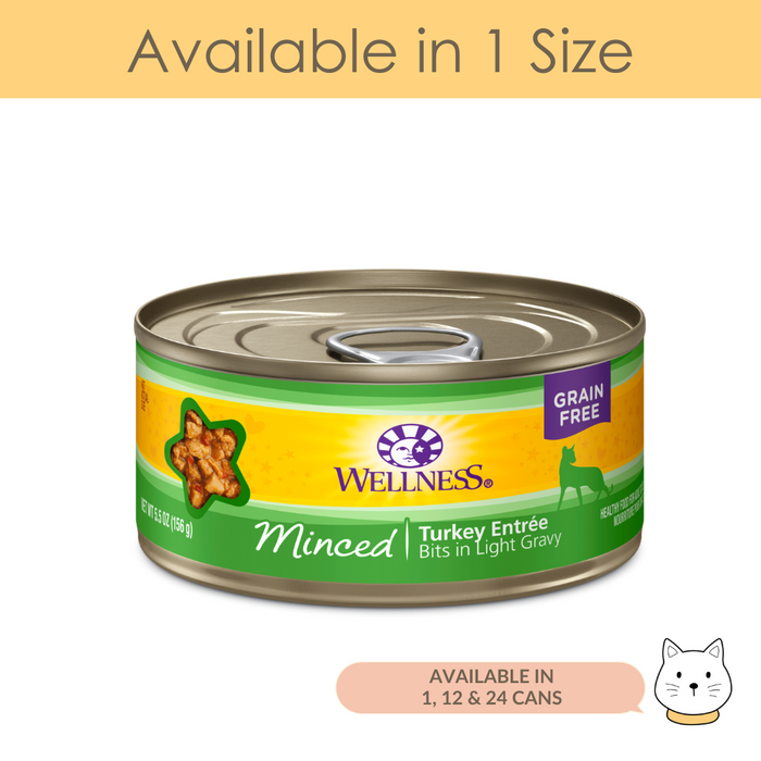 Wellness Complete Health Minced Turkey Entrée Wet Cat Food 5.5oz (156g)