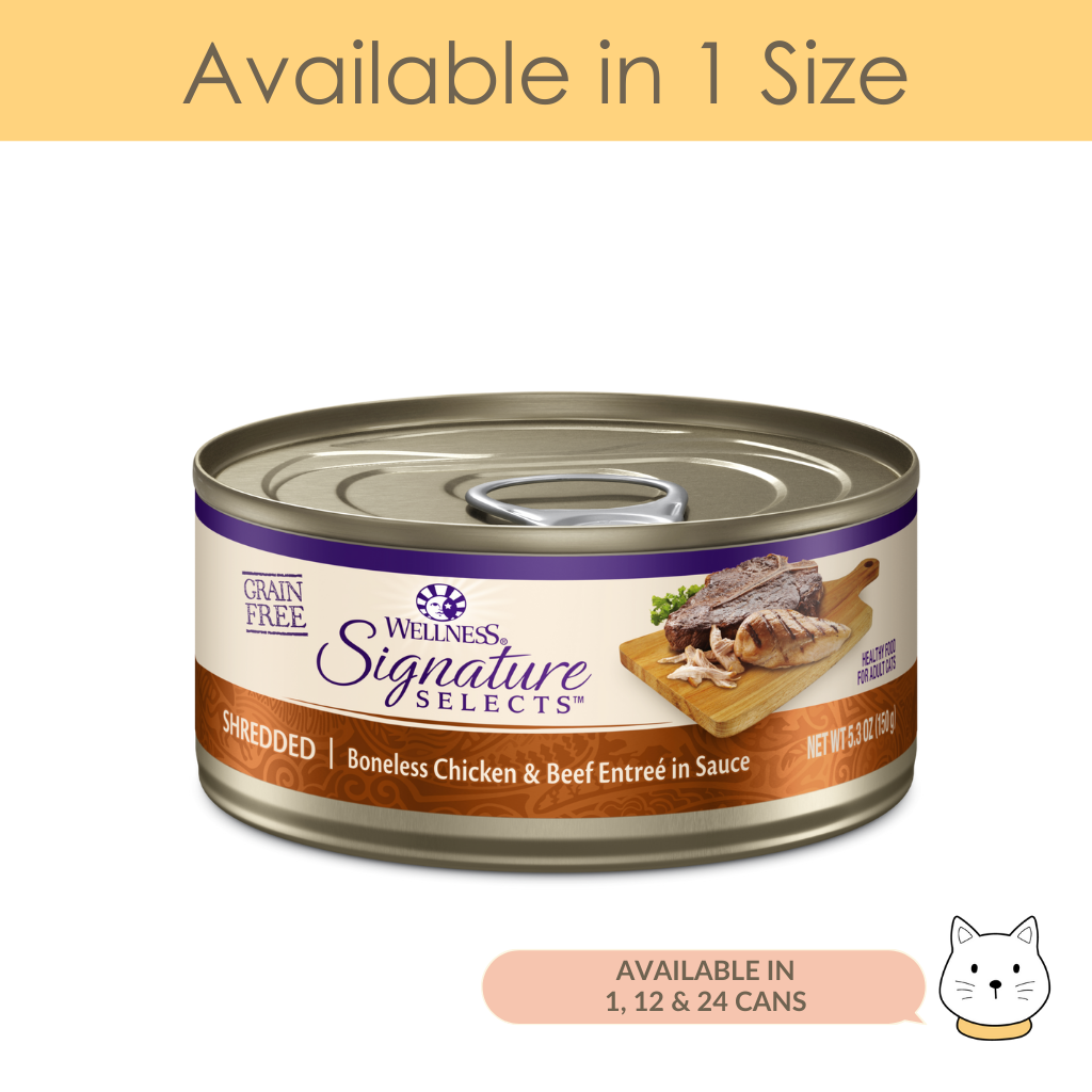Wellness Core Signature Shredded Chicken Beef Wet Cat Food 5.3oz