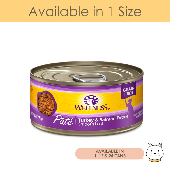 Wellness Complete Health Pate Turkey & Salmon Wet Cat Food 5.5oz (156g)