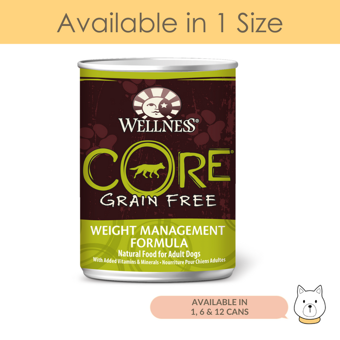 Wellness Core Grain Free Weight Management Wet Dog Food 12.5oz (345g)