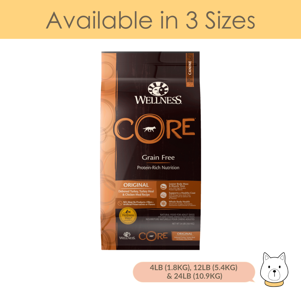 Wellness core natural grain 2024 free dry dog food