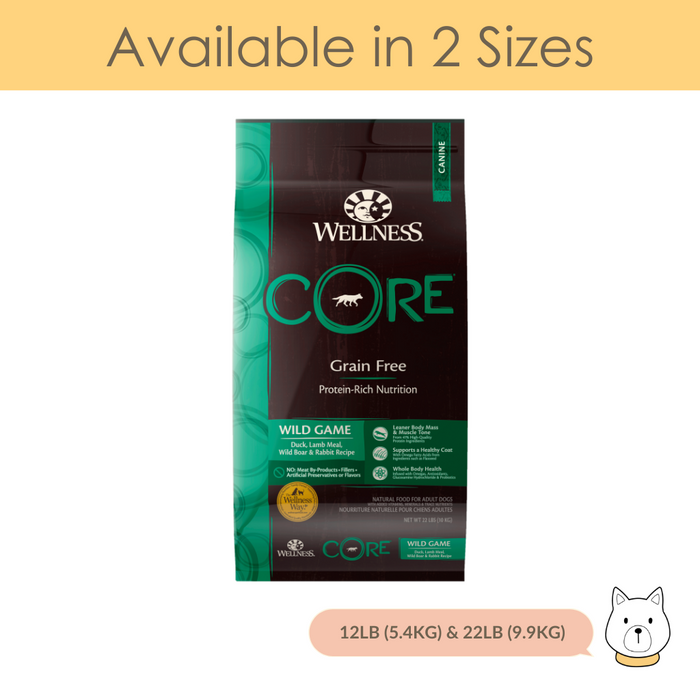 Wellness Core Grain Free Wild Game Dry Dog Food