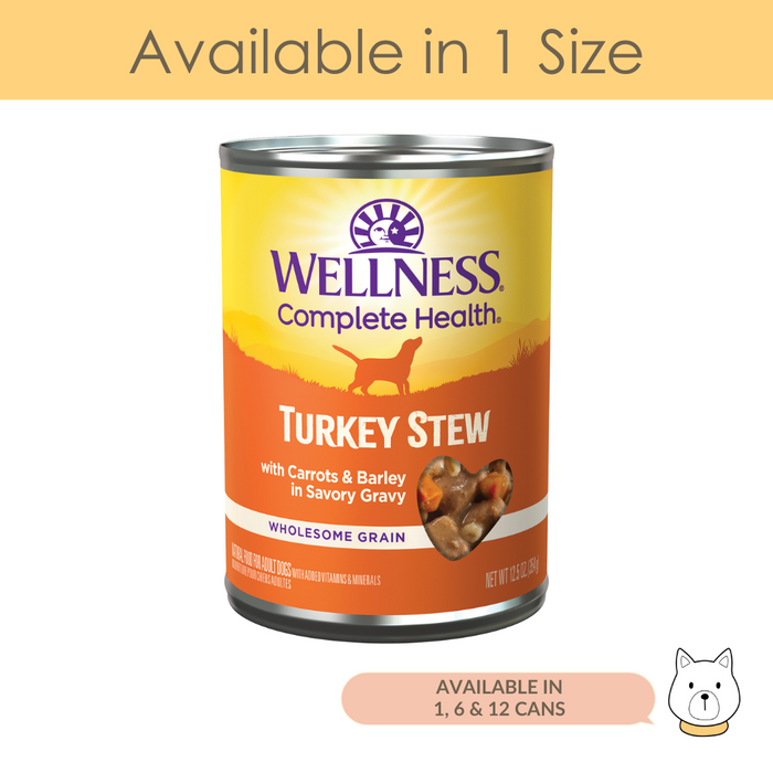 Wellness Complete Health Grain Free Turkey Stew Wet Dog Food 12.5oz (345g)