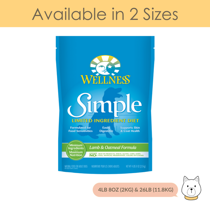 Wellness Simple Solutions Lamb & Oatmeal Dry Dog Food