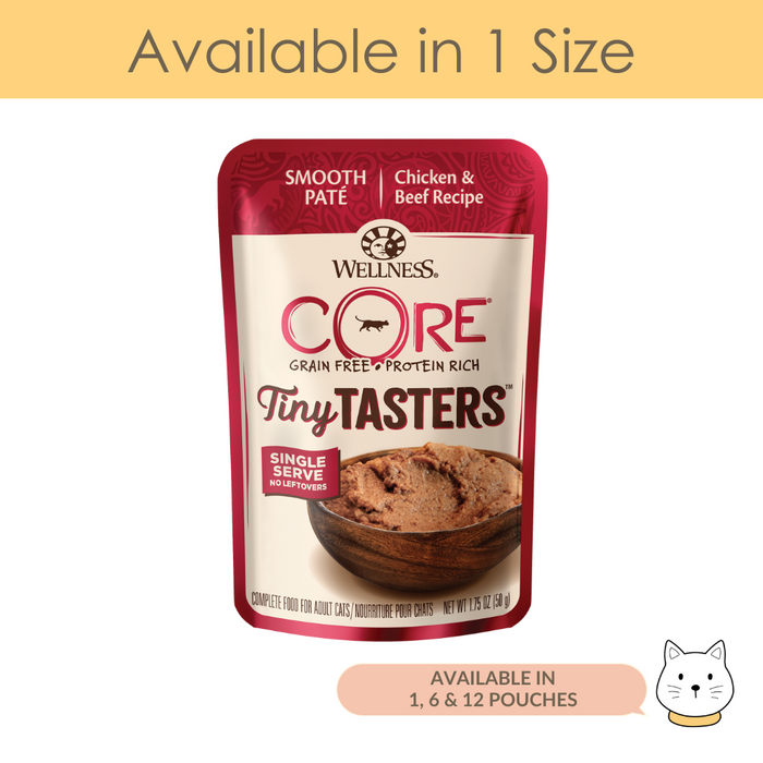 Wellness Core Tiny Tasters Chicken & Beef Wet Cat Food 1.75oz (50g)