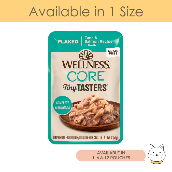 Wellness Core Tiny Tasters Flaked Tuna & Salmon Wet Cat Food 1.75oz (50g)