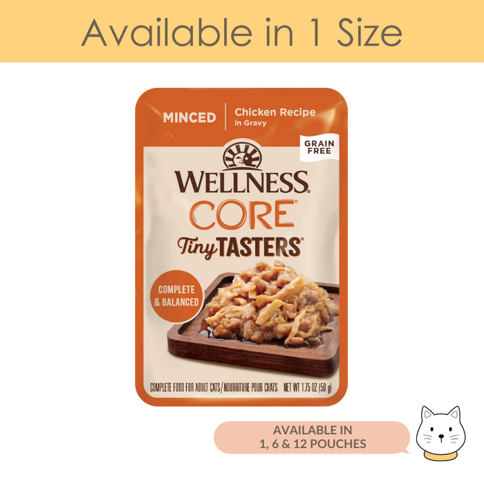 Wellness Core Tiny Tasters Minced Chicken Wet Cat Food 1.75oz (50g)