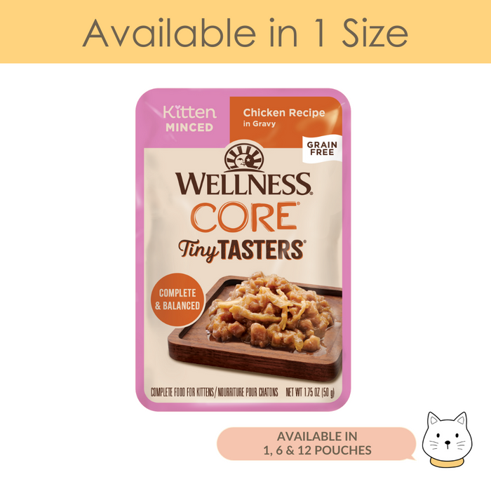 Wellness Core Tiny Tasters Minced Kitten (Chicken) Wet Cat Food 1.75oz (50g)