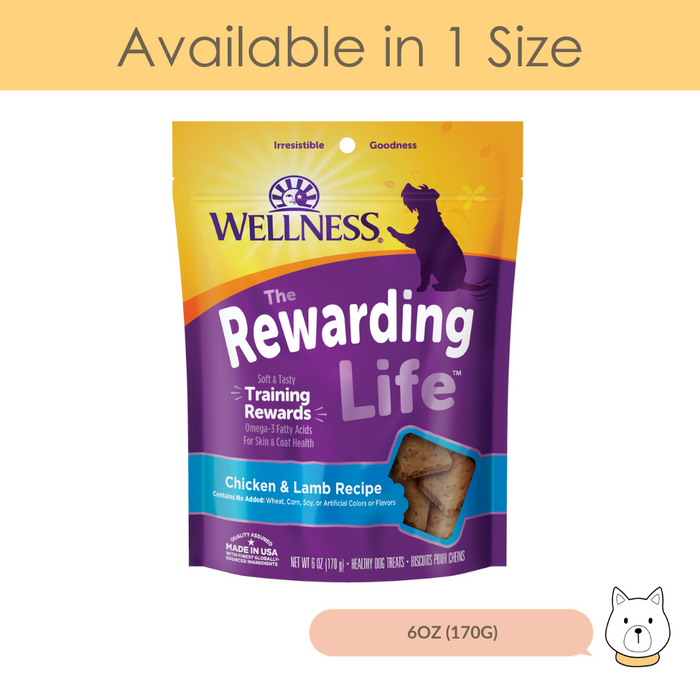Wellness Rewarding Life Chicken & Lamb Dog Treats 6oz (170g)