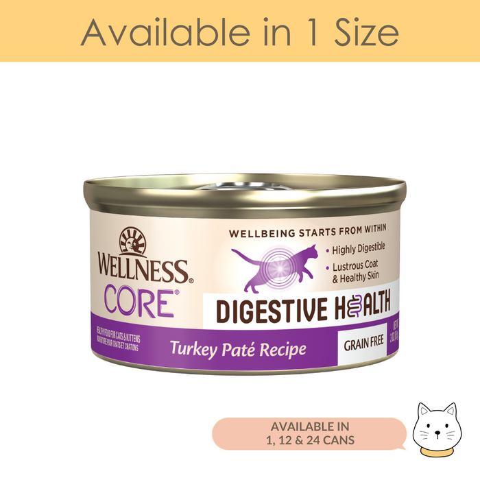 Wellness Core Digestive Health Turkey Wet Cat Food 3oz (85g)