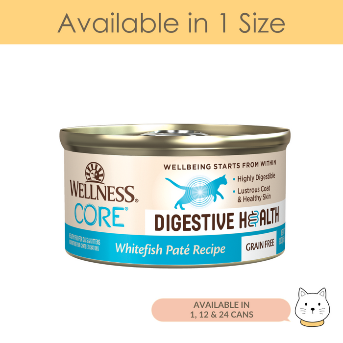 Wellness Core Digestive Health Whitefish Wet Cat Food 3oz (85g)
