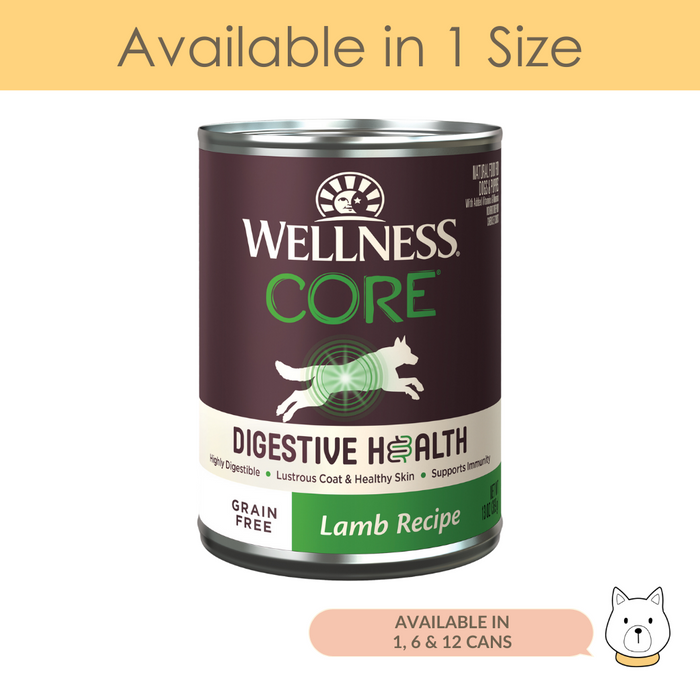 Wellness Digestive Health Lamb Recipe Wet Dog Food 13oz (368g)