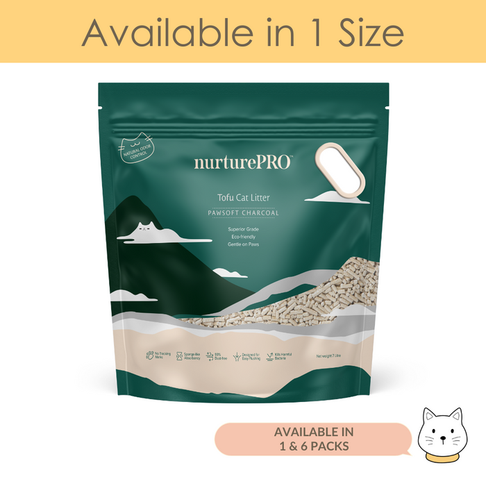Nurture Pro Pawsoft Soya Charcoal Tofu Cat Litter 7L