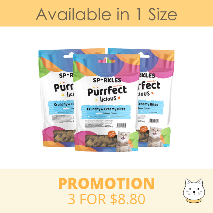 Sparkles Purrfectlicious Crunchy & Creamy Salmon Cat Treat 50g