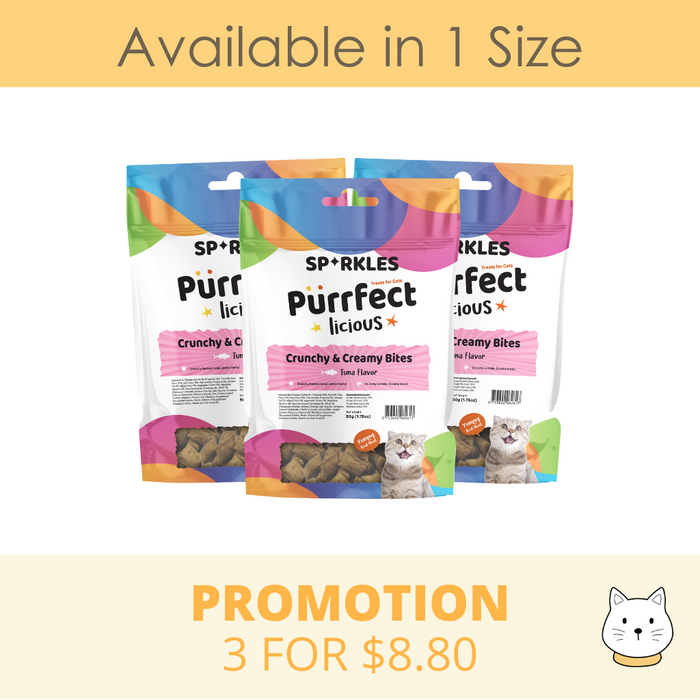 Sparkles Purrfectlicious Crunchy & Creamy Tuna Cat Treat 50g