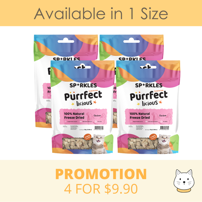 Sparkles Purrfectlicious Freeze Dried Chicken Cat Treat 25g