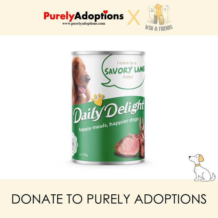 [DONATE] Daily Delight Savory Lamb Wet Dog Food 375g x 24 cans (1 Carton)