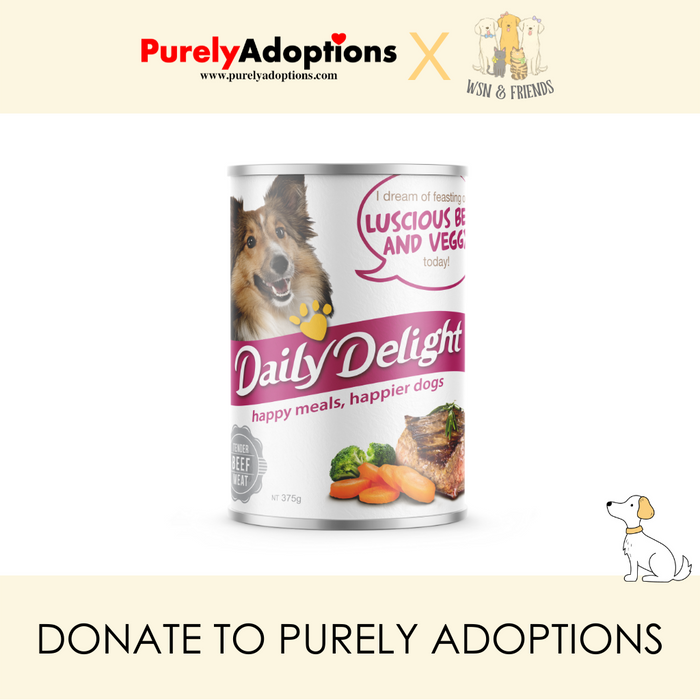 [DONATE] Daily Delight Luscious Beef and Veggy Wet Dog Food 375g x 24 cans (1 Carton)