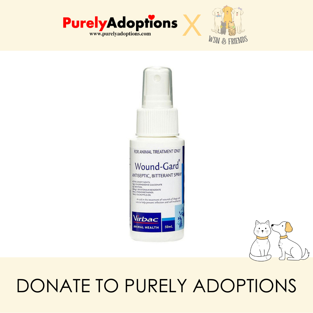 DONATE Virbac Wound Gard Antiseptic Bitterant Spray For Cats