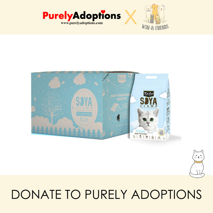 [DONATE] Kit Cat Soybean Soya Clump Kitten Baby Powder Cat Litter 7L x 6 bags