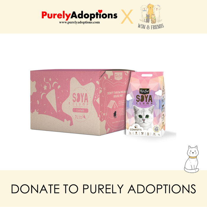 [DONATE] Kit Cat Soybean Soya Clump Confetti Cat Litter 7L x 6 bags