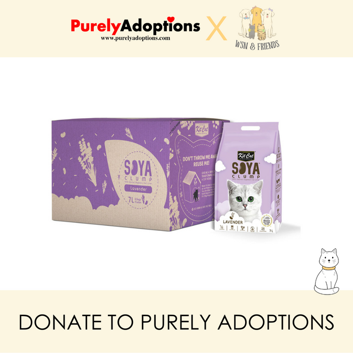 [DONATE] Kit Cat Soybean Soya Clump Lavender Cat Litter 7L x 6 bags