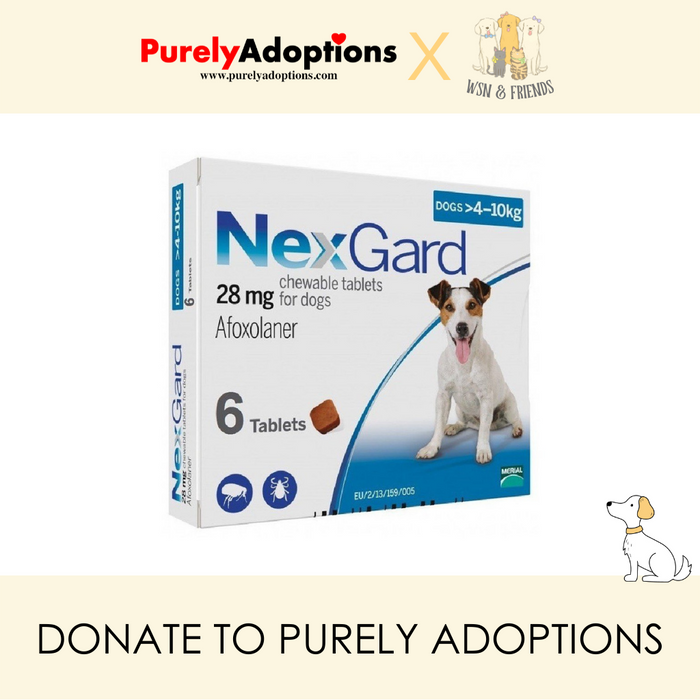 [DONATE] NexGard Flea & Ticks Chews (Blue) for Medium Dogs (4-10kg)(2 sizes)