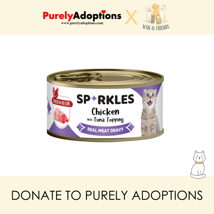 [DONATE] Sparkles Colours Chicken & Tuna Wet Cat Food 70g x 24 cans (1 Carton)
