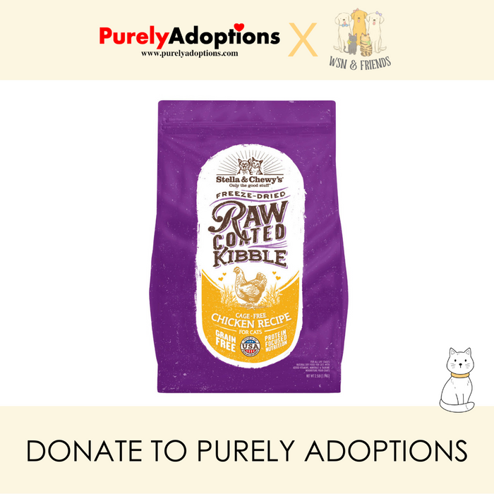[DONATE] Stella & Chewy's Freeze-Dried Raw Coated Kibble Chicken Recipe Cat Food (2 sizes)