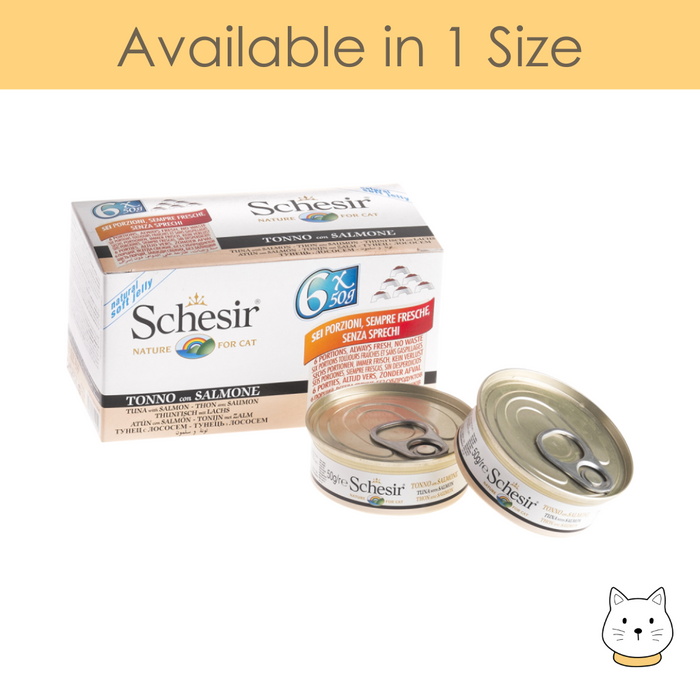Schesir Multipack Tuna with Salmon Wet Cat Food 6 x 50g