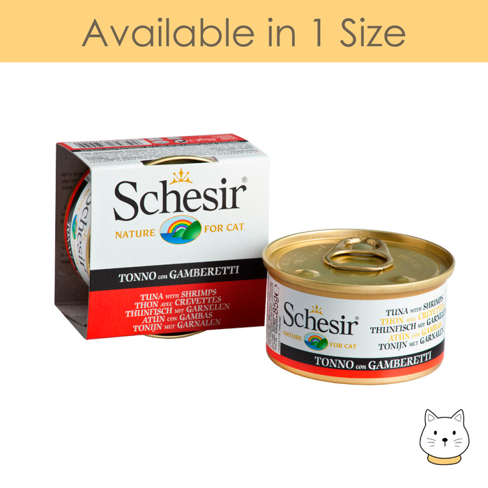 Schesir Tuna with Shrimps in Jelly Wet Cat Food 85g