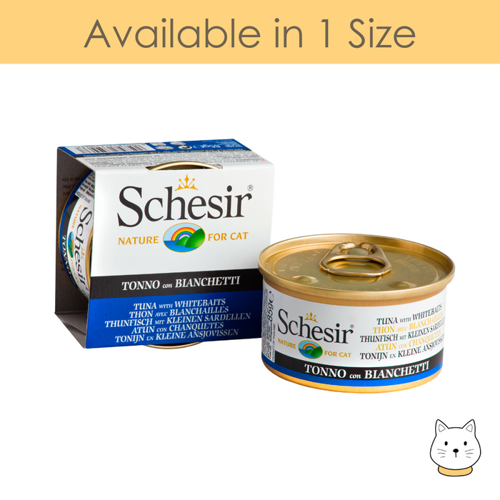 Schesir Tuna with Whitebait in Jelly Wet Cat Food 85g