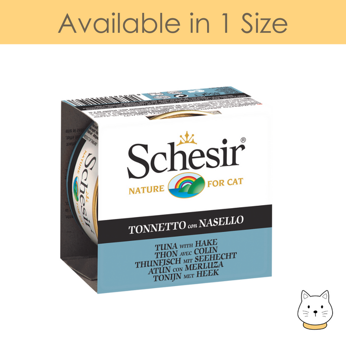 Schesir Tuna with Hake in Jelly Wet Cat Food 85g