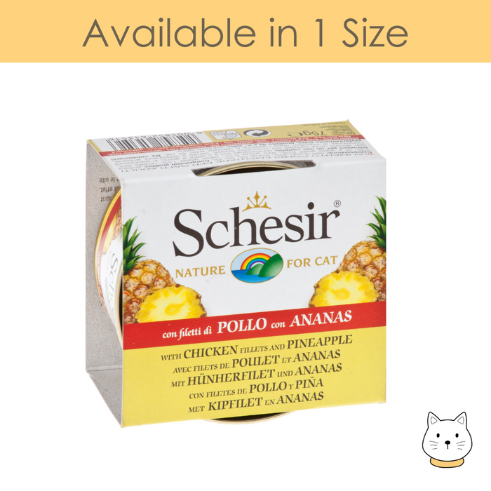Schesir Chicken & Pineapple Wet Cat Food 75g
