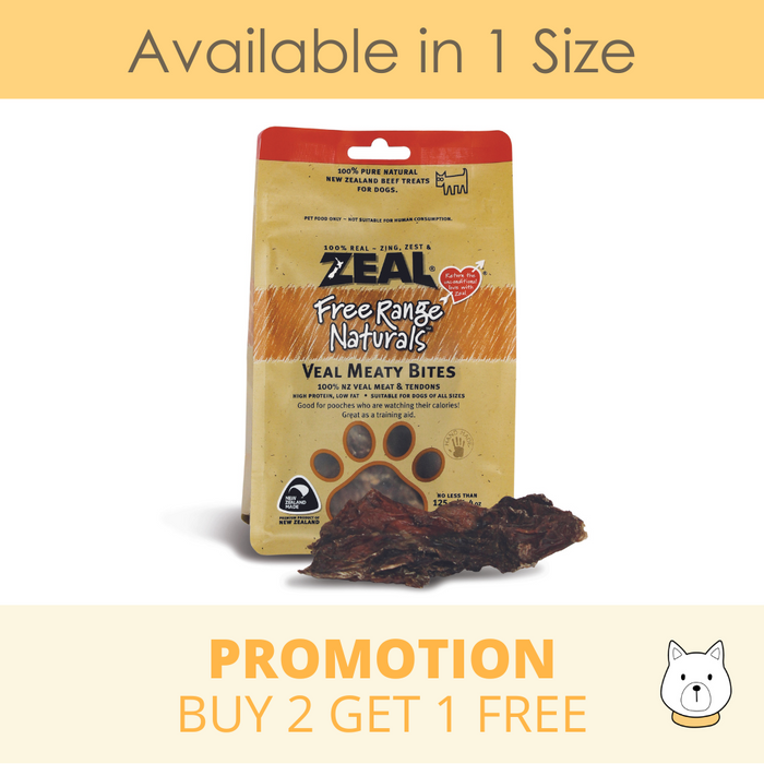 Zeal Veal Meaty Bites Dog Treat 125g